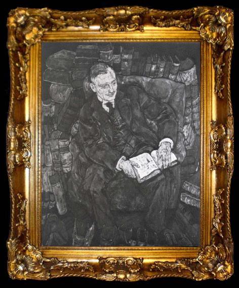 framed  Egon Schiele Portrait of Dr.Franz Martin Haberditzl, ta009-2